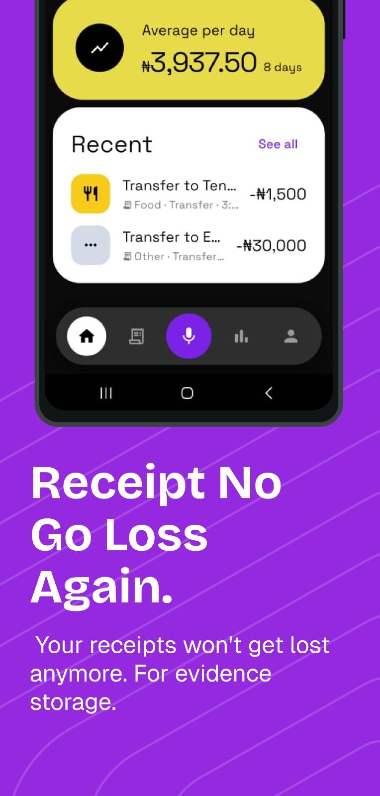 Patch Expense recent transactions and daily average