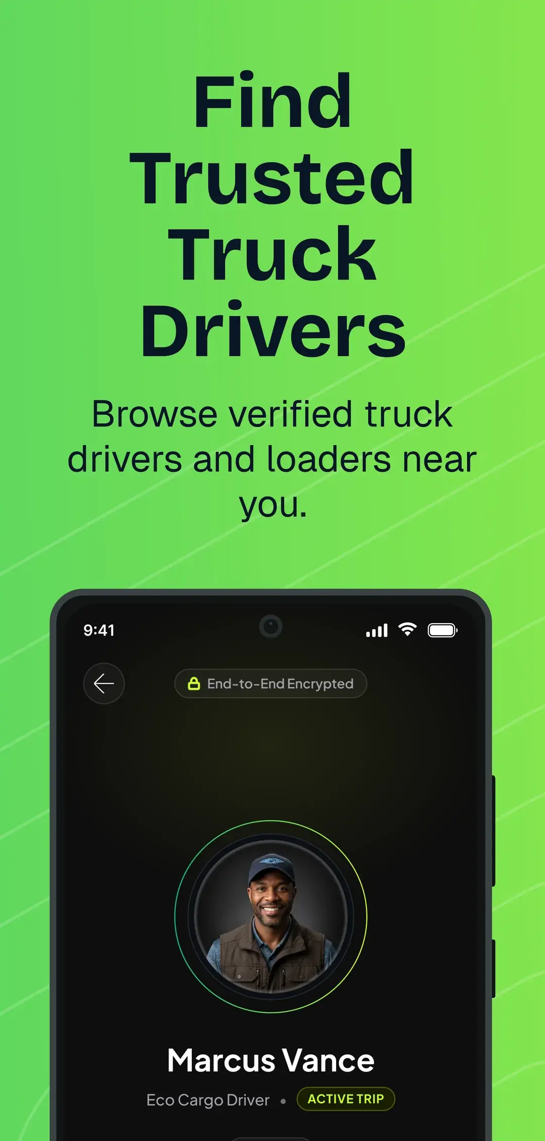 Patch app showing a verified driver nearby